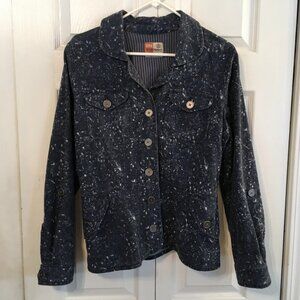 Ruff Hewn Button Front Denim Look Jacket